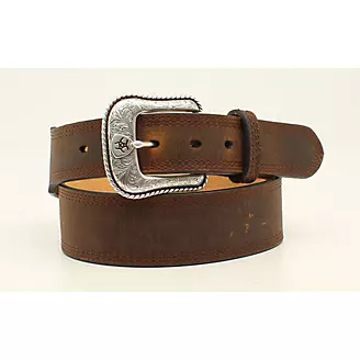 Tapered Pierced Stitch Edge Belt And Buckle 34