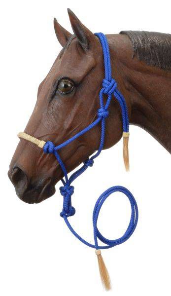 thumbnail image 2 of Tough-1 Rawhide Noseband Rope Halter With Lead | HorseLoverZ 2 of 12