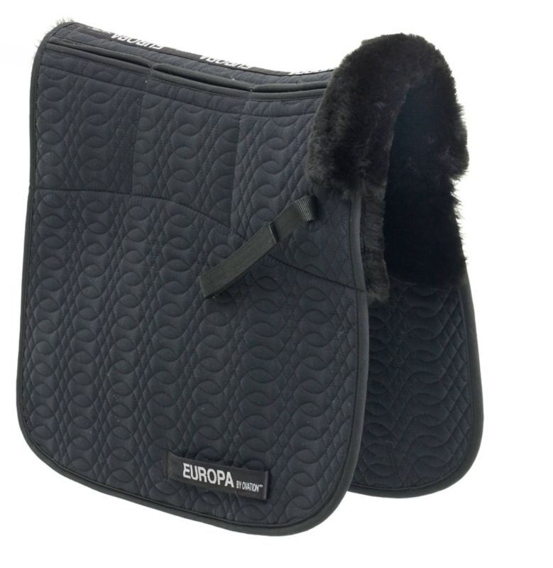 Ovation Europa Dressage Pad 6 Shim Black/Black