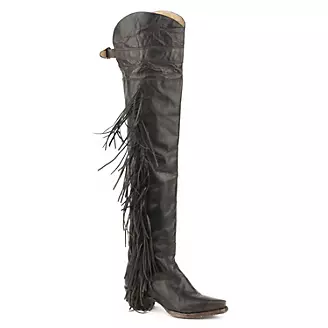 Stetson Ladies Glam Over The Knee Snip Toe Boots - StateLineTack.com
