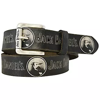 Jack Daniels Vintage Cameo Leather Belt
