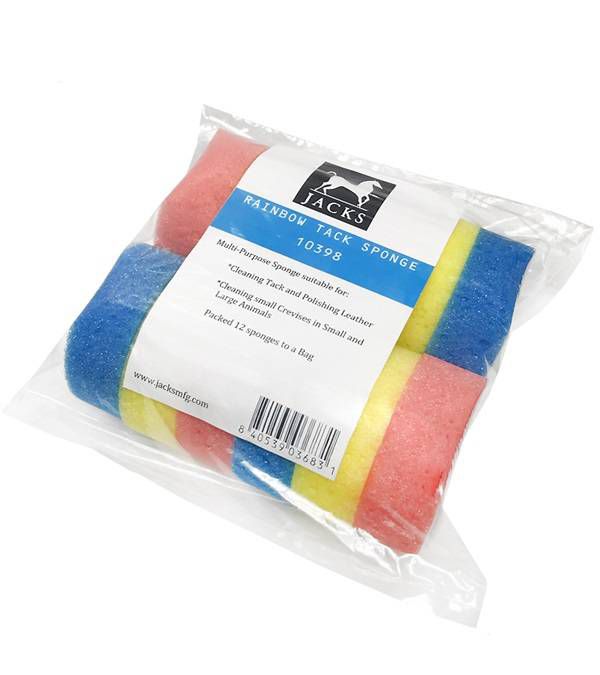 Jacks Rainbow Tack Sponges Pack of 12 3 x 1 As