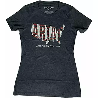 Ariat Ladies Wood USA Short Sleeve T-Shirt Small C