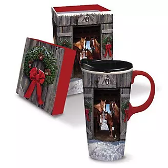 Horse Family Boxed Christmas Mug 17 oz