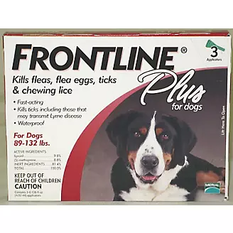 Frontline Plus for Dogs - 3 Month Supply 89-132 Lb