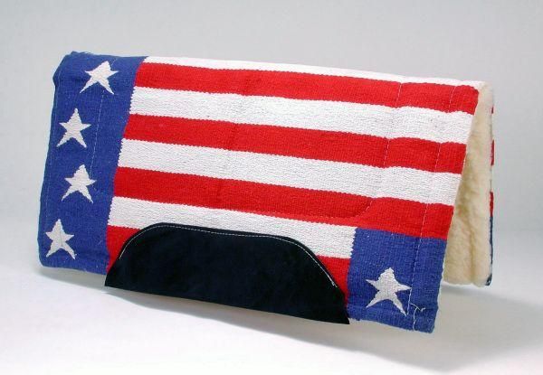 Tough1 Stars And Stripes Saddle Pad 32 x 32 Brn