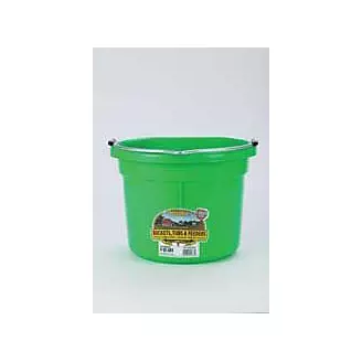 Flat Back Plastic Bucket 8qt Lime