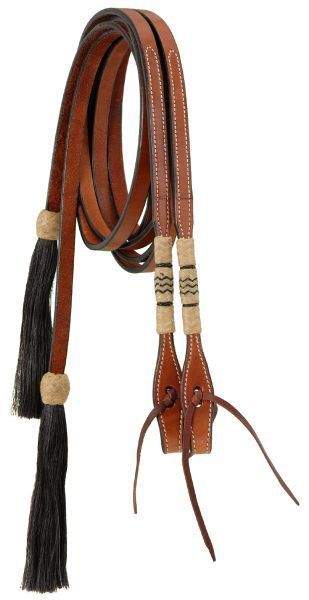 Royal King Split Reins w/Rawhide and Tassels