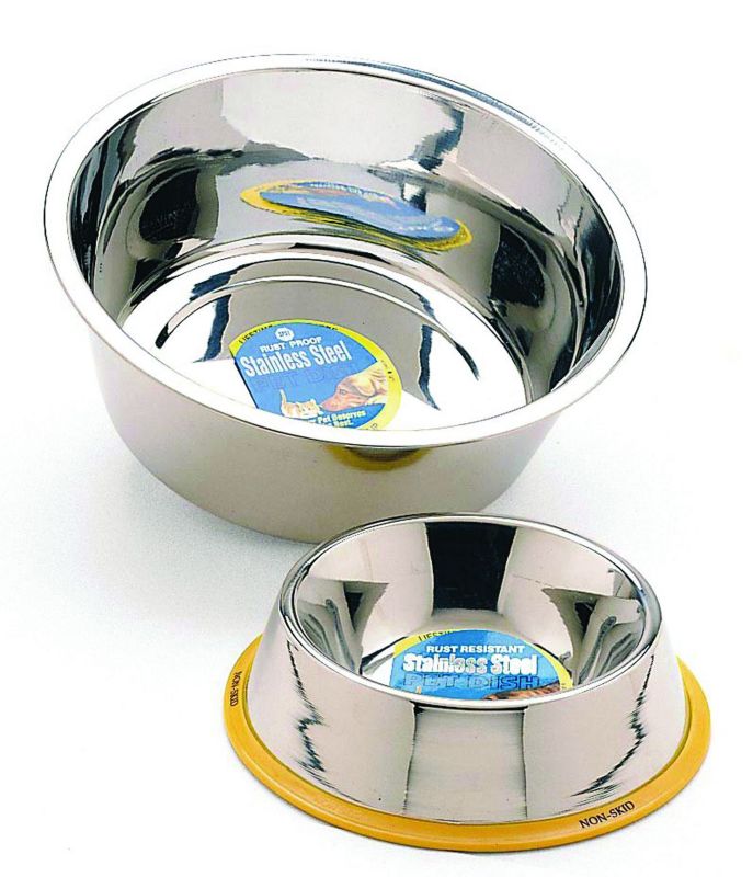 OurPets DuraPet Slow Feed Premium Stainless Steel Dog Bowl Medium 2X One pair