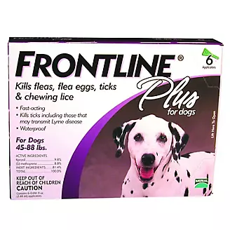 Frontline Plus for Dogs - 6 Month Supply 45-88 Lbs