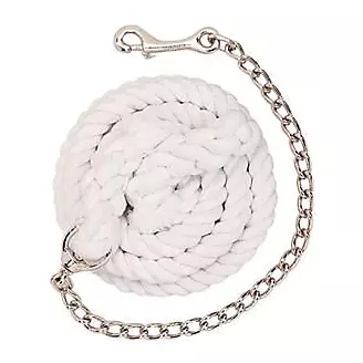 Weaver Cotton Lead Rope W/Nickel Snap 10 White