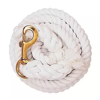 Weaver Cotton Lead Rope W/ Brass Snap 10 White