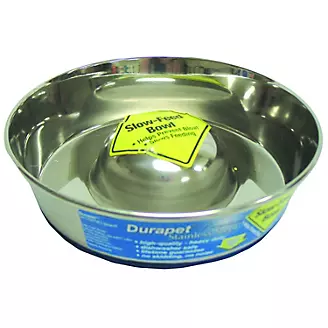 Durapet Slow Feed Stainless Steel Pet Bowl Small