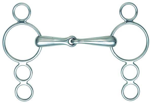 607-S/STEEL-5 Shires 3 Ring Dutch Gag Bit 5 sku 607-S/STEEL-5