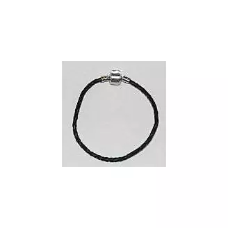 Joppa Leather Bracelet 7 1/2in Black