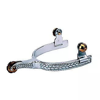 Weaver Mens Roping Spurs w/Engraved Band 2