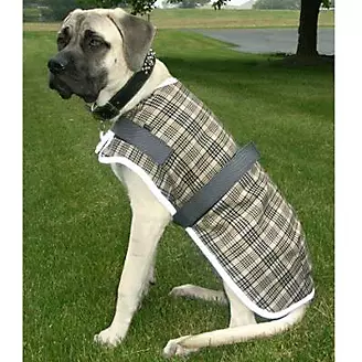 High Spirit Fleece Plaid Dog Coat 26 Reflect Strip
