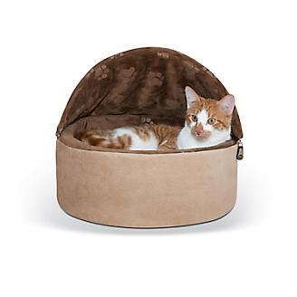 KH Mfg Self-Warming Choc Hooded Kitty Bed