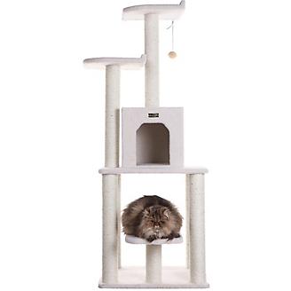 Armarkat Classic Real Wood Cat Tree 62in Ivory