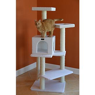 Armarkat Classic Real Wood Cat Tree 62in Ivory