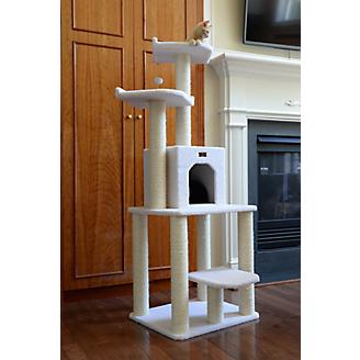 Armarkat Classic Real Wood Cat Tree 57in Ivory