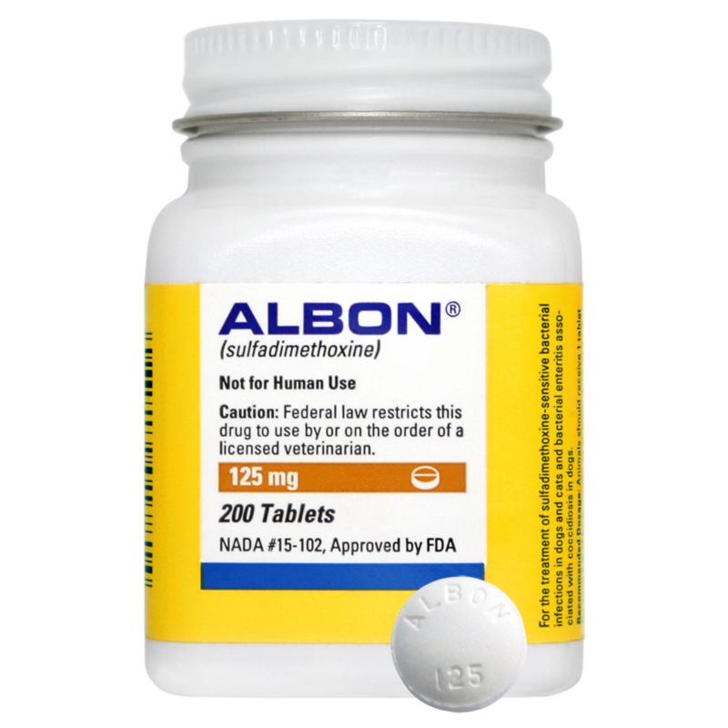 Albon 125mg Tablets 200 Count