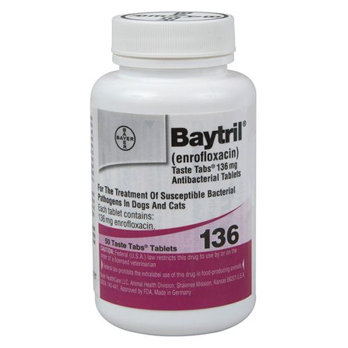 Baytril Taste Tablets 136mg 200CT