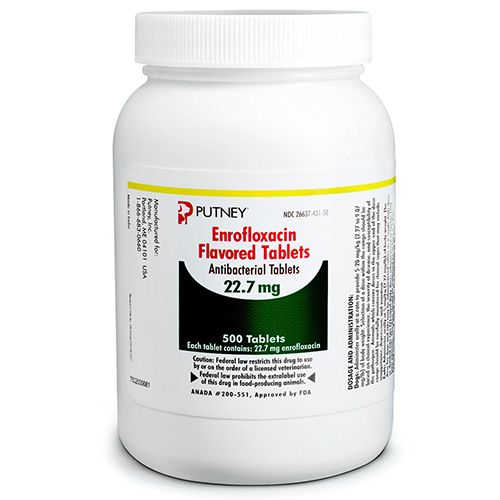Enrofloxacin-Enroquin 22.7mg 500ct