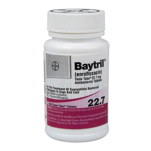 Baytril Taste Tablets 22.7mg 100ct