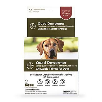 Bayer QUAD Dewormer Large Dog 2ct 136mg