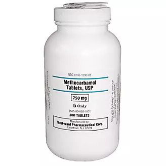 Methocarbamol for Dogs and Cats 750 mg 100 ct
