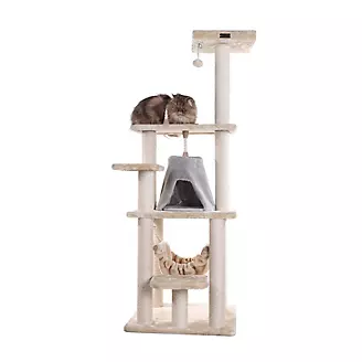 Armarkat Classic Real Wood Cat Tree 65in Beige