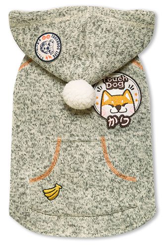 Touchdog Hippie Dog Hooded Sweater XS Olive Green