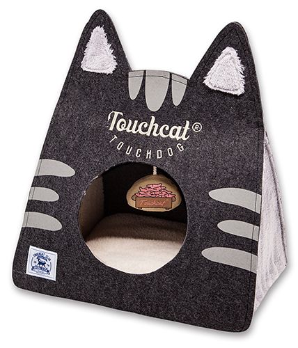 Touchcat Kitty Ears On-The-Go Cat Bed Black