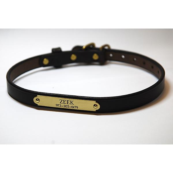 Personalized Mahogany Dog Collar and Leash