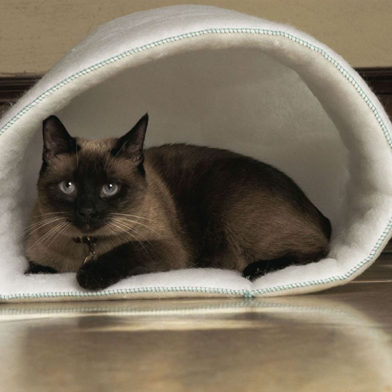 Mysterious Kitty Kup White Cat Bed