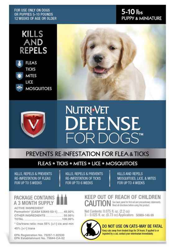 Nutri-Vet K9 Defense Flea/Tick 3-Month