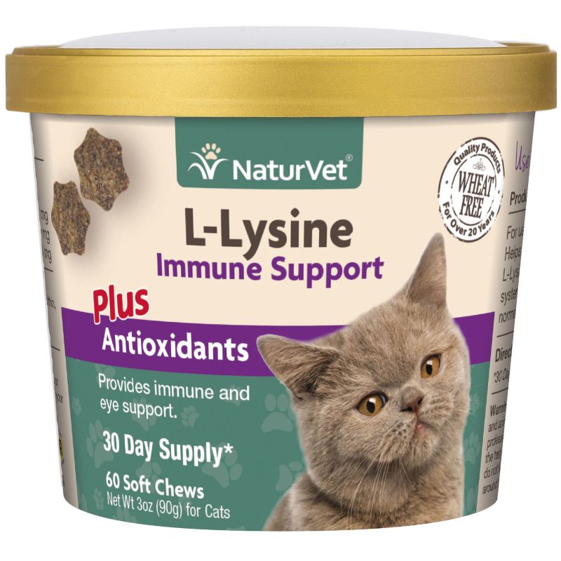 NaturVet L Lysine Immune Cat Soft Chew 60ct