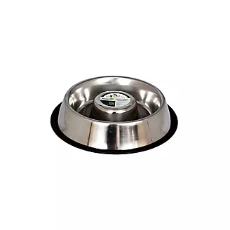 Slow Feed Stainless Steel Pet Bowl 2 Pack