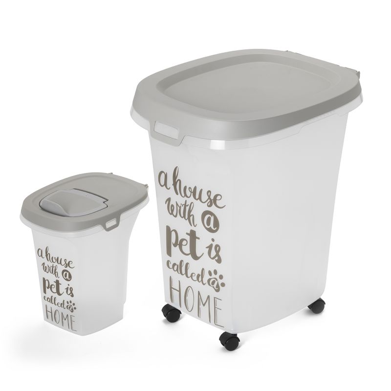 metal dog food storage container