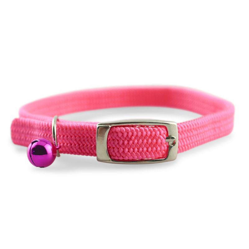 Kool Kat Collar With Bell 8in Neon Pink