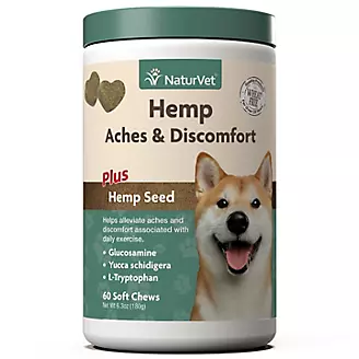 NaturVet Hemp Aches/Discomfort Dog Soft Chews 60ct