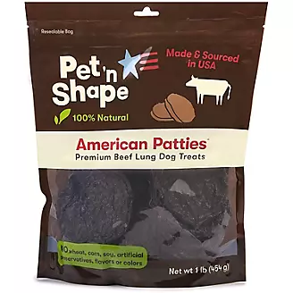 Pet n Shape American Patties Beef Lung Dog Treat