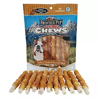 Frontier Pup Chicken and Rawhide Twists Dog Treat