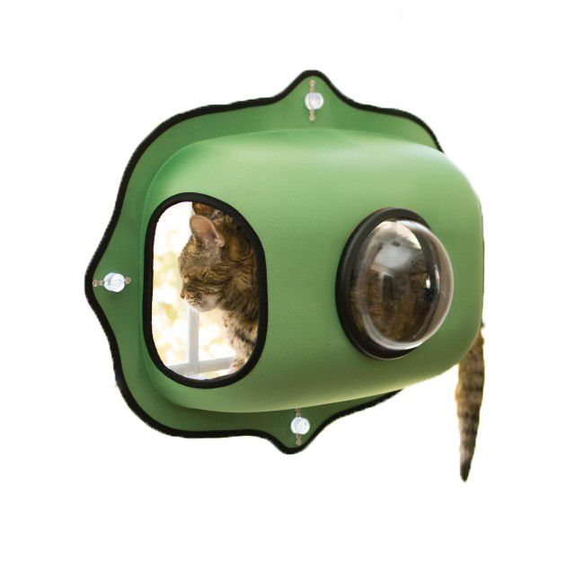 KH Mfg EZ Mount Window Bubble Cat Pod Green