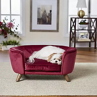 Enchanted Home Pet Romy Wine Pet Sofa