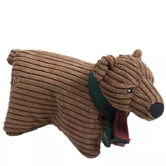 Hugglehounds Cord Squooshie Brown Bear Toy