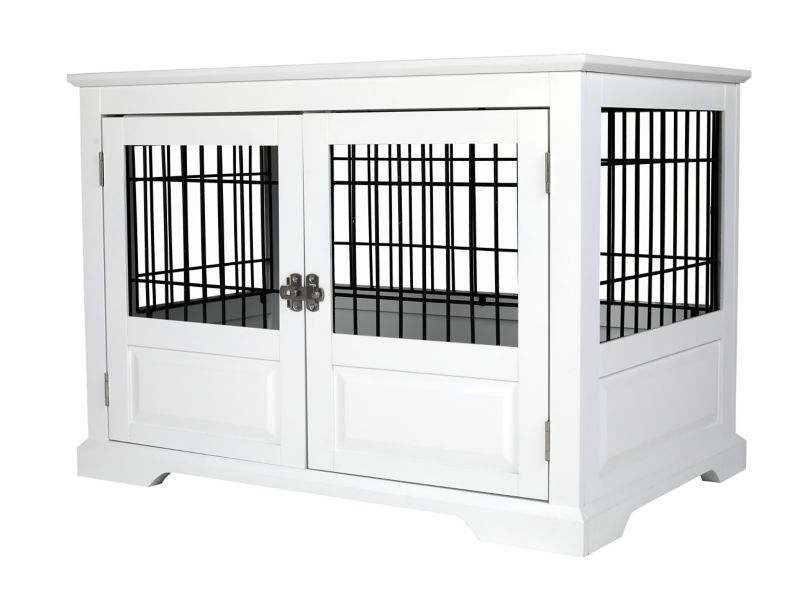 Photos - Pet Carrier / Crate no brand MERRY PRODUCTS Merry Products Fairview Triple Door Crate White PTH10720201 