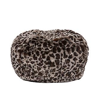 Carolina Pet Leopard Faux Fur Puff Ball Bed