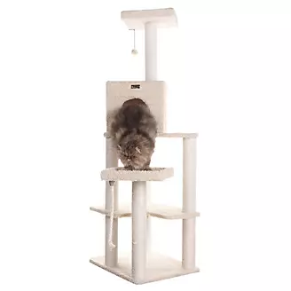 Armarkat Real Wood A6902 Cat Tower and Condo Beige